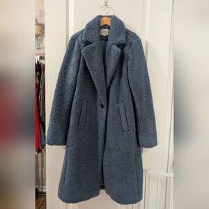 LOFT Light Blue Sherpa Coat